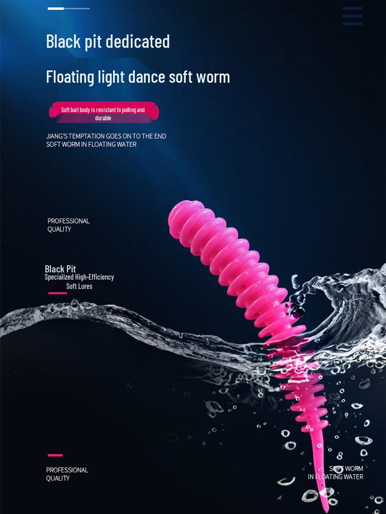 

Light Dance Worm Lure: Soft Bubble & Needle Tail Lures for Mandarin Fish and Aspro - Two Packs, Free Shipping 6.5 cm