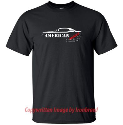 Dodge Challenger Silhouette Hash Marks RT SRT Hellcat Demon Muscle Car T-Shirt
