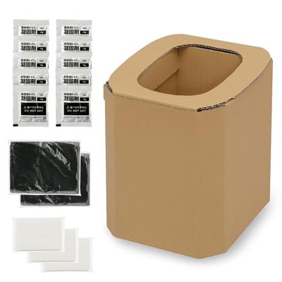 Iris Ohyama Simple Cardboard Toilet, Emergency Toilet, 10-Use Capacity, for Camping, Outdoor Activities, Disaster Preparedness, Water Outages, and