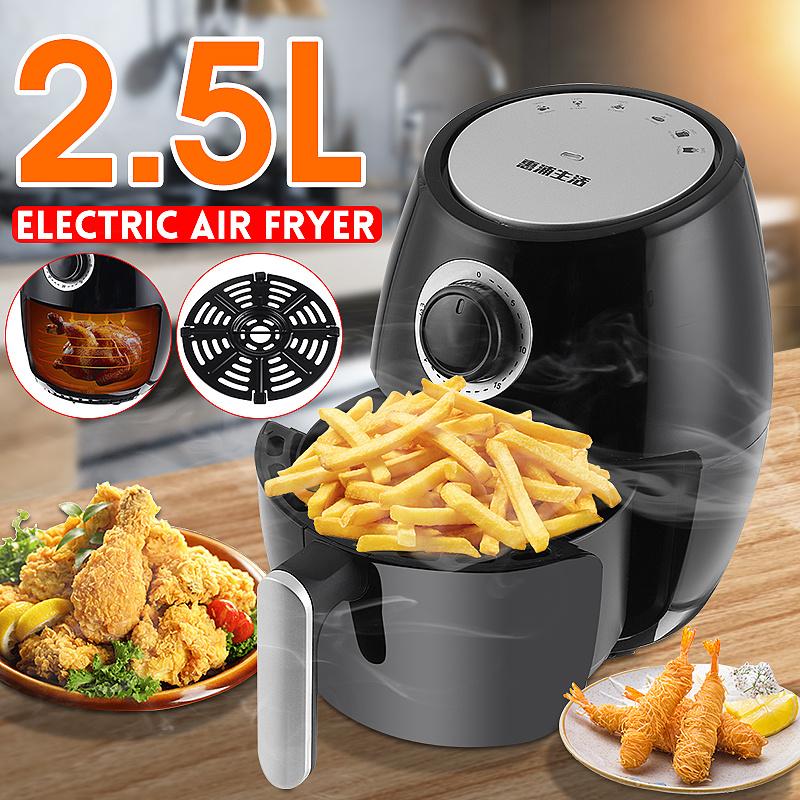 2.5L Electric Health Fryer Kitchen Cooking Tools Home Large Capacity Multifunction Smart Air Fryer Electric Oilless Cooker Pizza