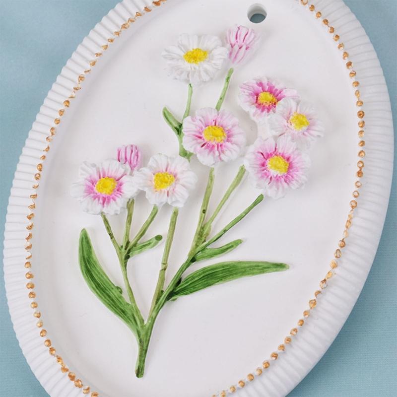 Silicone Candle Moulds Flower Shaped Soap Molds Hand-Making Supplies Non-stick Silicone Material for DIY Hand-Making