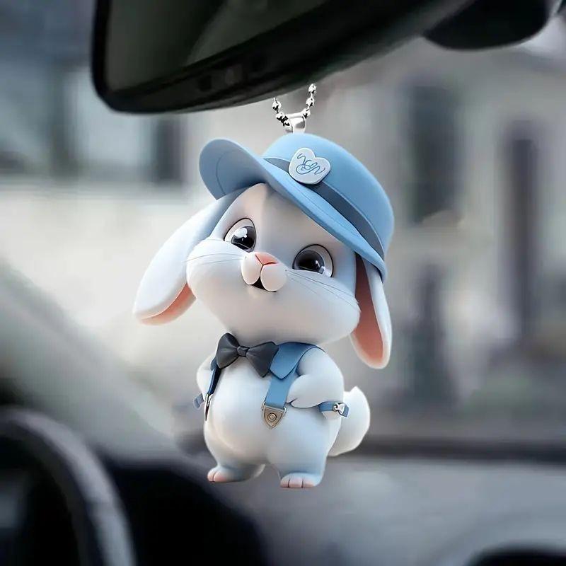 New Cute Personality Puppy Backpack Pendant Fashion Acrylic Flat Car Pendant Keychain Pendant