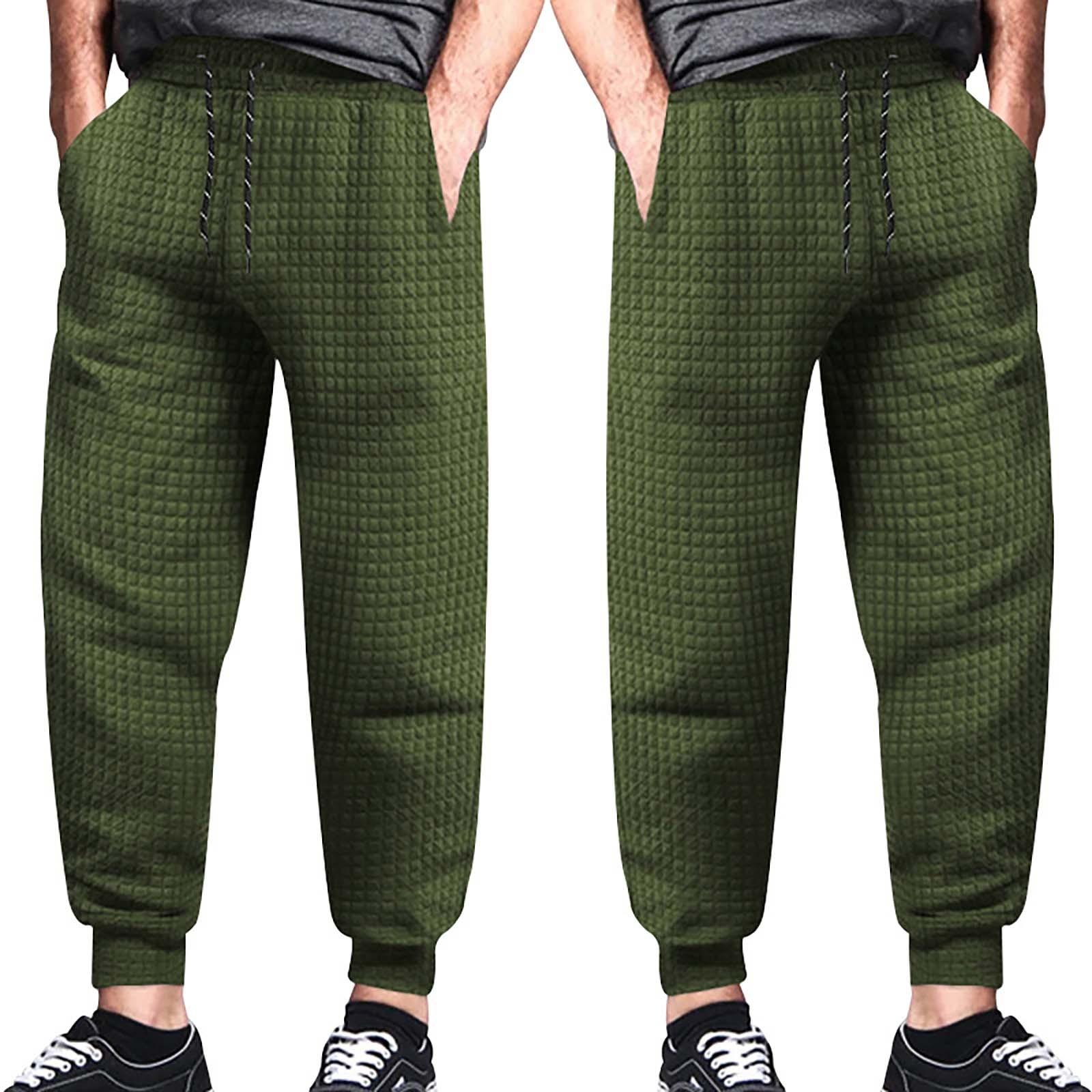 

Мужские брюки, весенне-осенние повседневные гигиенические брюки, маленькие свободные брюки в клетку с завязками S