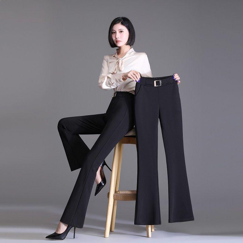 2026 Spring High-Waist Flare Pants - Fashionable, Slimming, Elastic, Versatile Women's Casual Wear