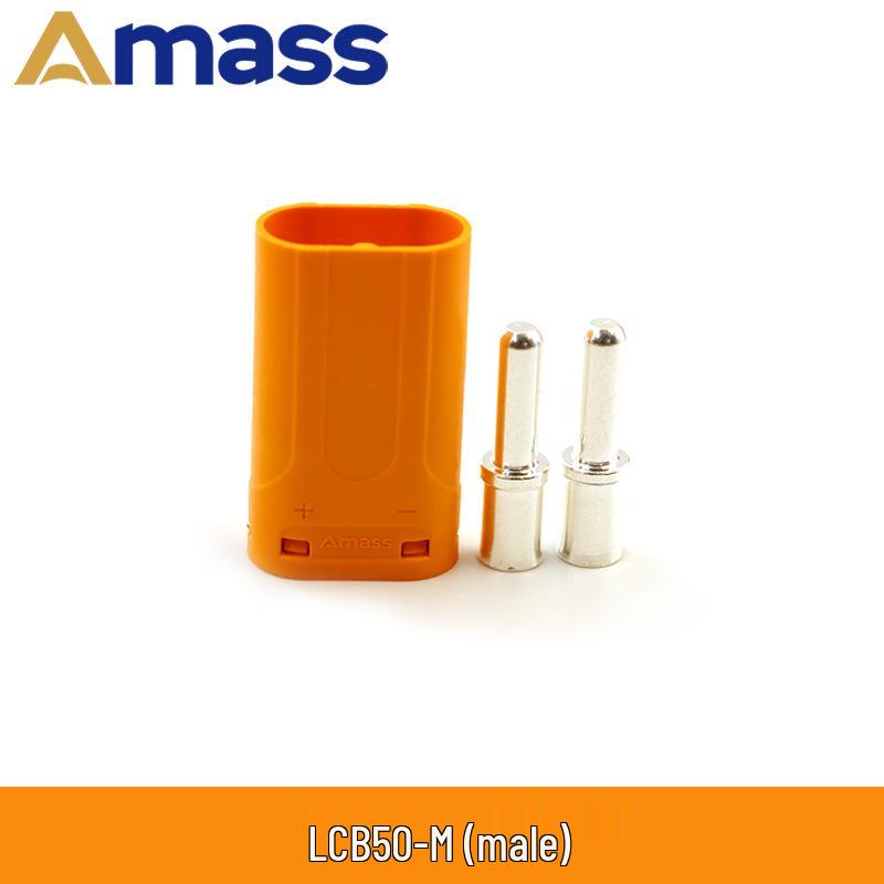 Amass LCB 40/50/60PW-M/F Crimp Purple Copper Silver-Plated Locking Circuit Board Connector
