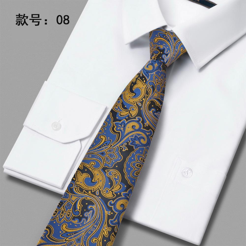 Men'S Tie Polyester Jacquard Embroidered Tie High-End Business Casual Dress Tie