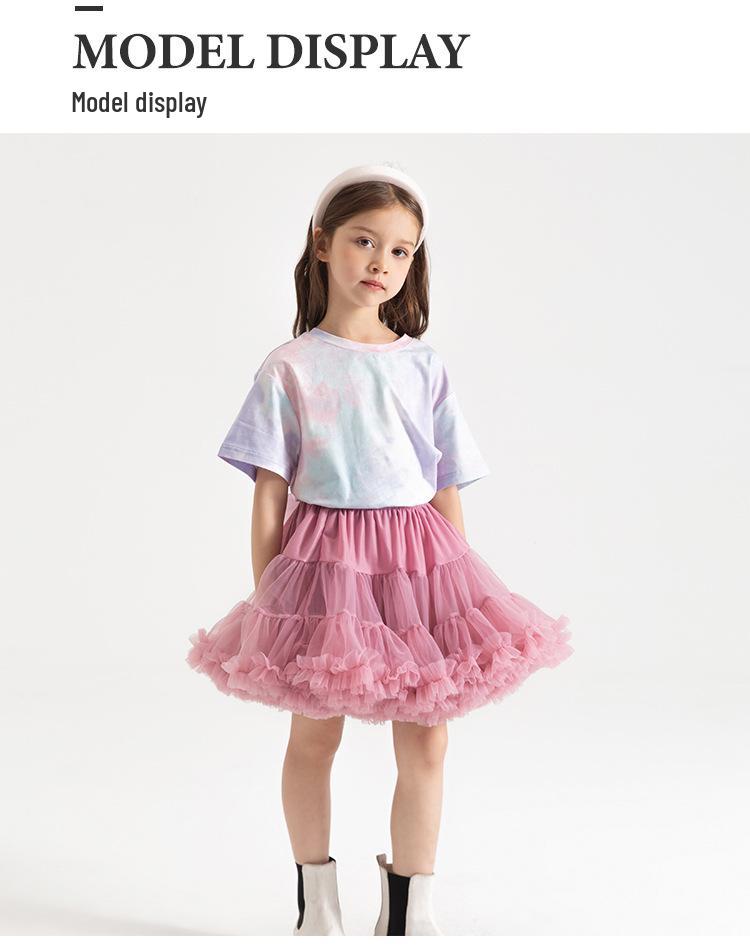 Kék Princess Tutu Szoknya: Lányok Tavaszi/Nyári Hálós Ruha