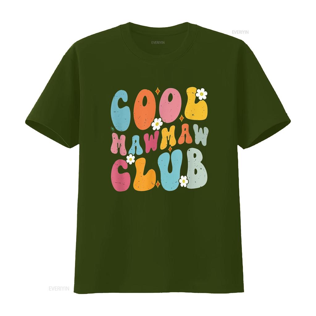 Cool Mawmaw Club Mother s Day Groovy Retro Best Mom Ever T Shirt vintage Washed Comfortable Casual fashion graphic