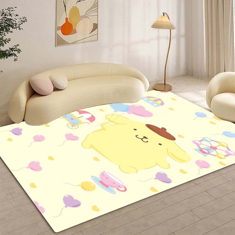 New Pom Pom Purin Cartoon Carpet for Bedroom, Living Room, Home, Sofa Decoration, Children's Play Decoration, Floor Mat Gift