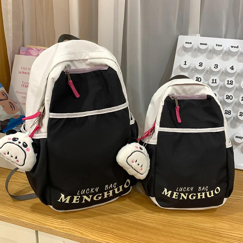Children's Schoolbags for Girls Elementary School Students Toddlers Splicing Small Backpacks Junior High School Students High School Students