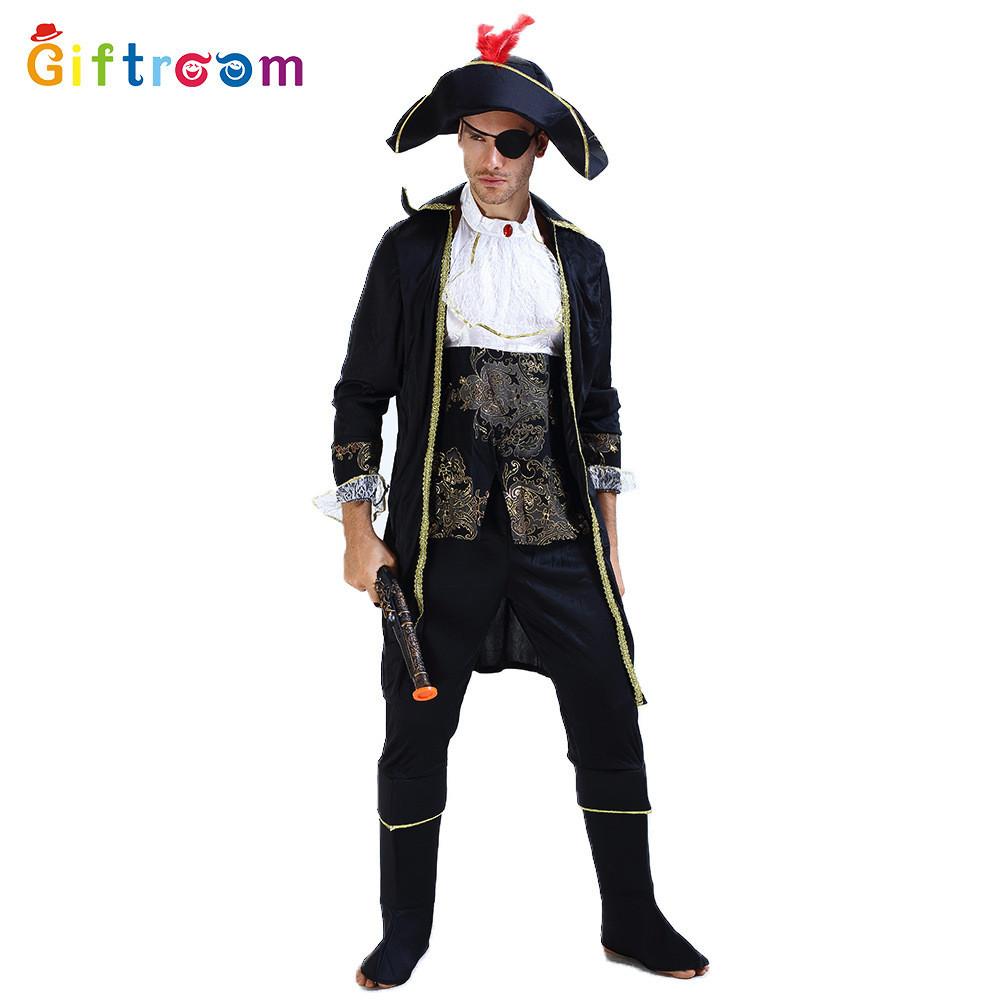 Elegant Pirate Captain Outfit For Men Ideal For Halloween Parties And Themed Events