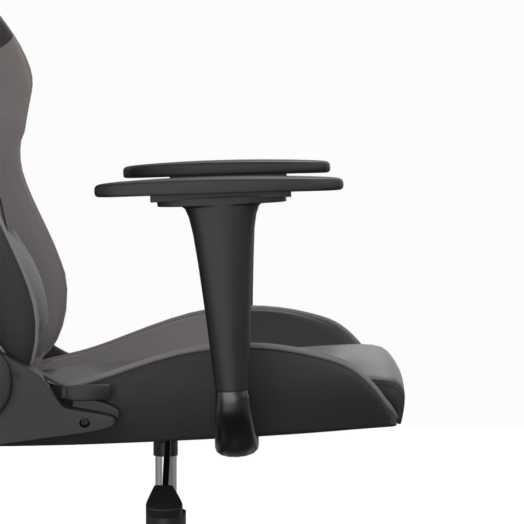 Gaming Chair Black and Gray Faux Leather