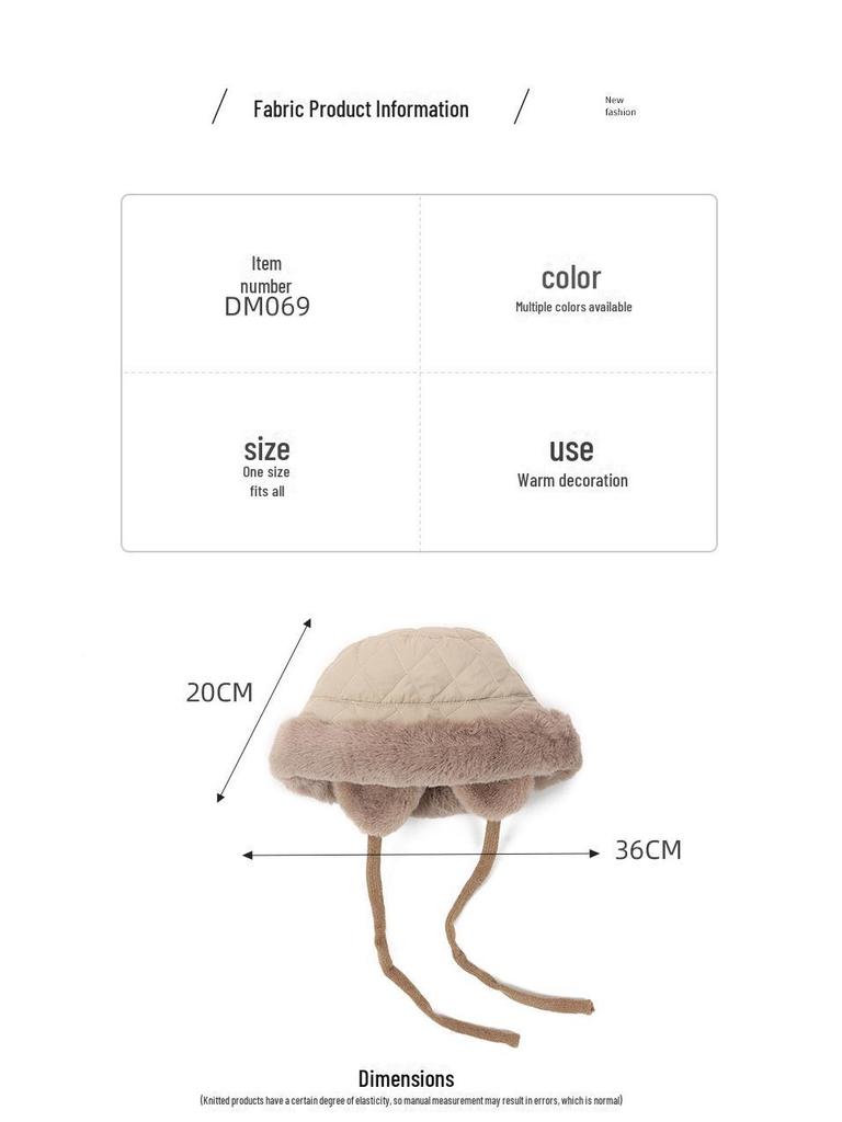 Warm Fleece-Lined Versatile Fisherman Hat with Ear Protection for Autumn and Winter