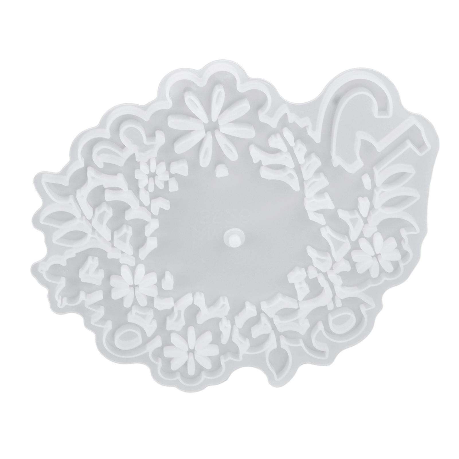 

Силиконовая форма лист цветок узор циферблат часов белый многоразовый смоляной формы для DIY ремесла дома