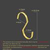 10/20/30pcs Stainless Steel Hanging Hooks,Gold Clothes Hanger S Hooks for Caps Bags,Multi-function S Ring for Kitchen Bathroom