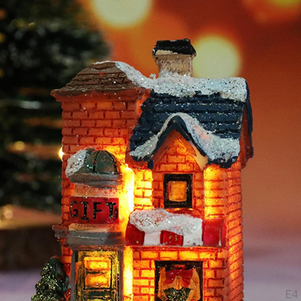 Christmas Decoration LED Miniature Building Set Ornaments