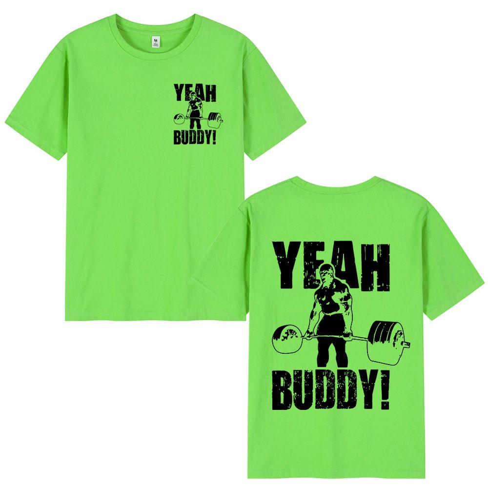 

Ронни Колеман Мужская футболка Yeah Buddy Тренажерный зал Легкая детская футболка Мужская одежда Круглый вырез Хлопок Футболки с коротким рукавом Уличная одежда 4XL