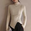 Women's Fall and Winter Half-high Neck Bottoming Padded Long-sleeved Tops