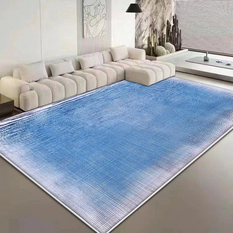 Solid Color Modern Large Living Room Carpet Simple Style Antiskid Sofa Table Mat Easy Clean Bedroom Decoration Room Rug Fluffy