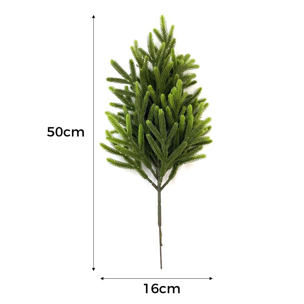 Artificial Pine Needle Branch 36/40/50cm Christmas Tree Filler Cypress Leaves Sprig DIY Home Decor Wedding Party Background Wall