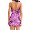 Women's Party Sequin Spicy Girl Dress - Sexy Backless Cami Bodycon Midi Dress