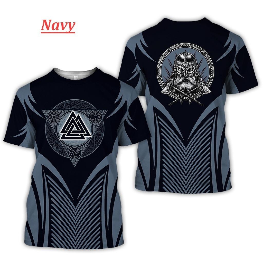 

Модний чоловічий одяг Жінки Чоловіки Viking Tattoo Art Skull Graphic T-Shirt 3D Print Vikings Short Sleeves Plus Size XXS-6XL 4XL