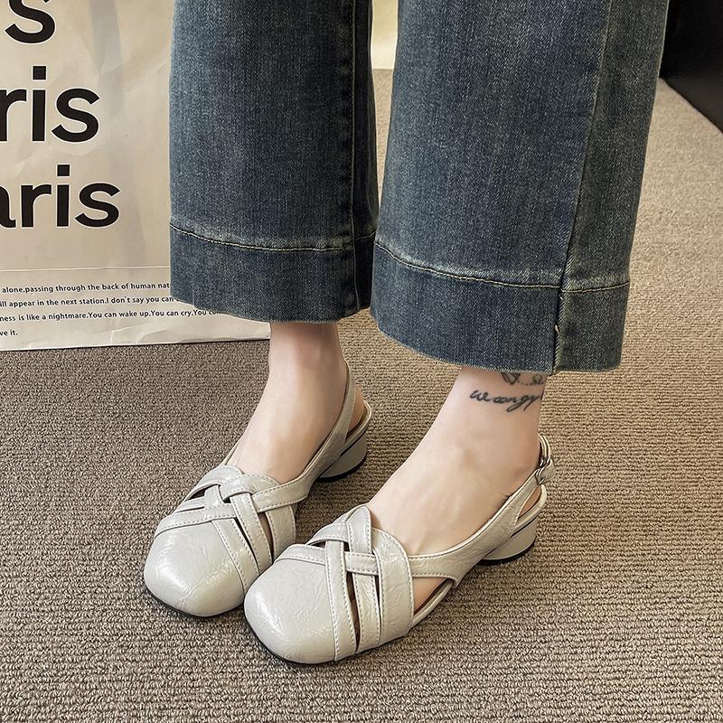 Fashion Mary Jane Women's Shoes Spring Autumn Outdoor Wear Thick Bottom Anti-slip Chunky Heel Single Shoes Fashionable All-Match