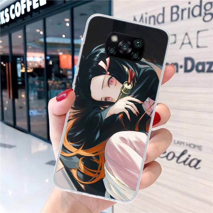 Demon Slayer Kamado Nezuko Phone Case For Xiaomi Poco X3 Nfc M3 F3 F1 Mi Note 10 Pro 11 Lite 9 8 CC9 9T 10T A3 A2 A1 11i Fundas