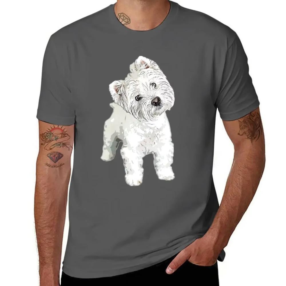 West Highland Terrier Cutie T-Shirt Funnys Boys Whites Funny T Shirts for Men