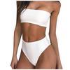 Women's Sexy Color Bralette Tops Bikini Set Two-Piece Swimsuit