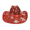 Halloween Christmas Composite Cowboy Hat, Christmas Snowflake Party Western Cowboy Hat