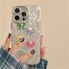 Federgarn Farbe Schleife 3D Perle Handyhülle Für iPhone15 14 13 12 11 Pro Max Niedliche Schleife Mädchen Handyhülle