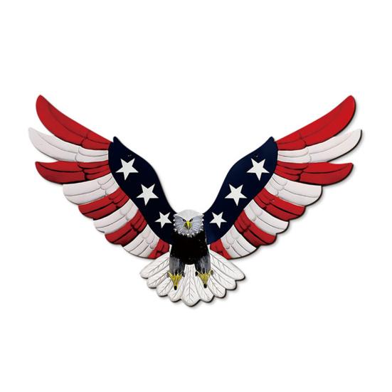 Patriotic American Flag Star Wall Sign 4th of July Independence Day Wooden Wall Door Hanger for Home Office Living Room