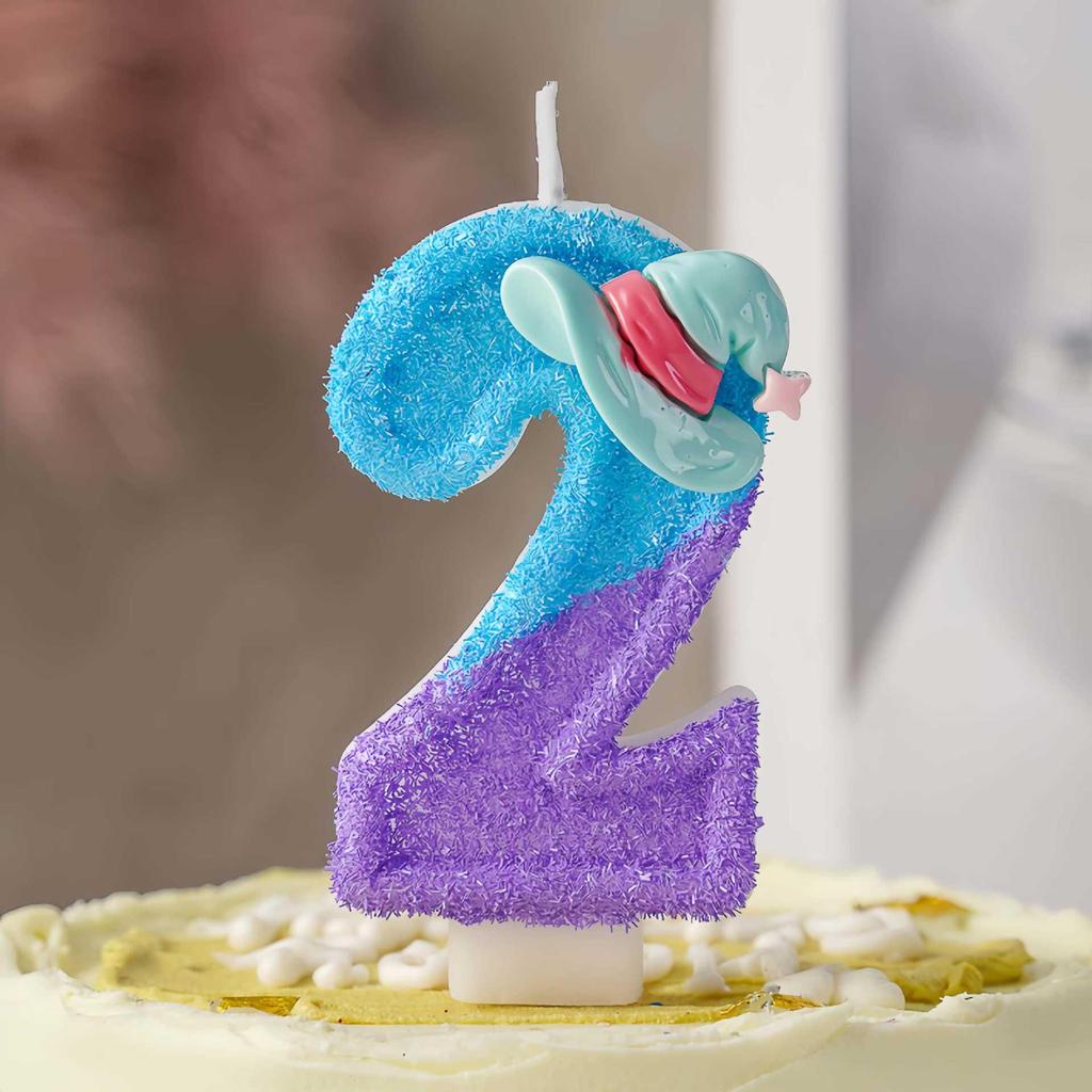 Digital Birthday Candle Decorations - Witch Hat Cake Toppers for Halloween Celebrations.