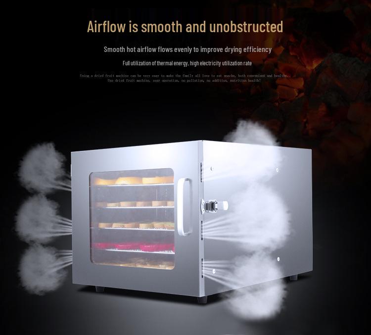 Multifunctional 6-Layer Stainless Steel Dehydrator for Fruits, Vegetables & Pet Snacks