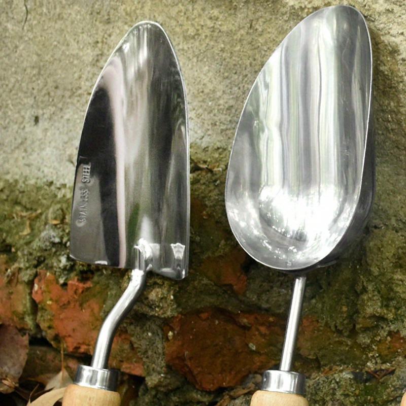 1Pc Stainless Steel Shovel Small Planting Flowers Succulent Planting Shovel Shovel Gardening Tool Set Can Be Used for Gardening