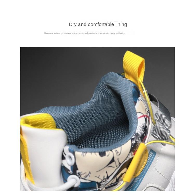 Spring Men's Shoes Breathable High Top Shoes Men's Fashion All The Way Up Sports Leisure Running Daddy Tide Shoes