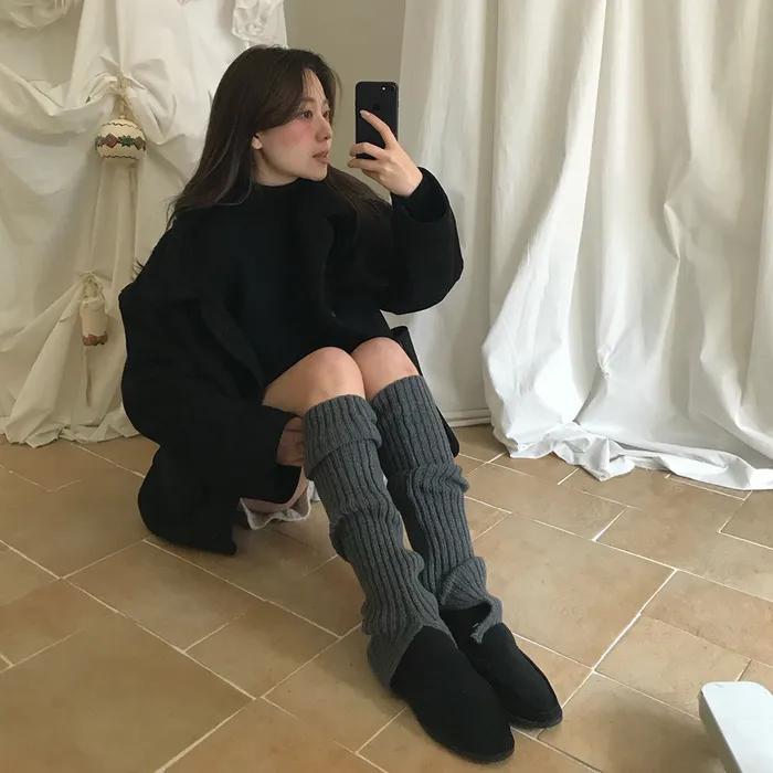 Slit Knit Leg Warmers - 3 Color