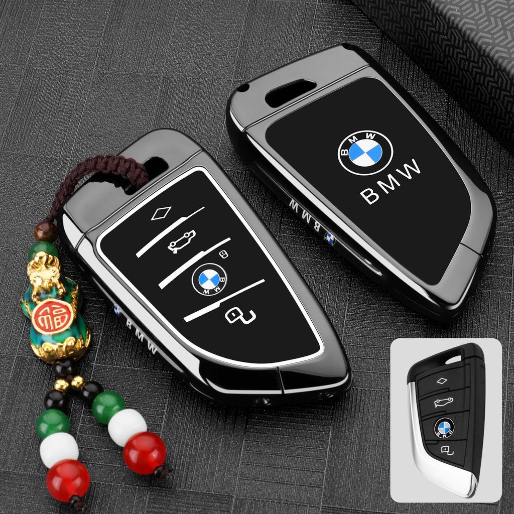 EUCQ6 Zinc Alloy Leather Car Remote Key Case for BMW F10 F11 F20 F25 F30 F31 F34 G20 G30 X3 X4 I3 M3 M4 1 3 5 Series Accessory