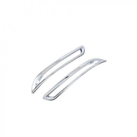 Chrome 2X Rear Fog Lamp Bumper Light Cover Trim For Honda Accord 2023 2024 2025