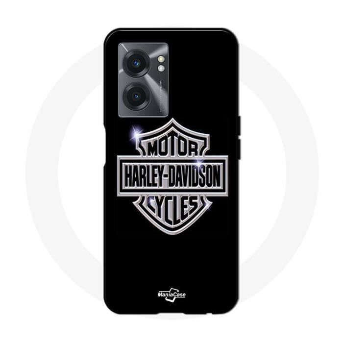 Coque Realme V23 Harley Davidson logo motor sycles gris front noir