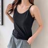 Mizqz Women Layered Linen Span Basic Cami 9color 1+1