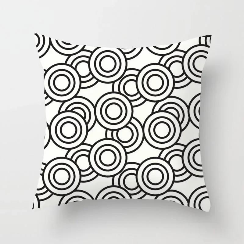 

Черно-белый узор Наволочка для диванной подушки Чехол для подушки Кровать Дом Гостиная Автомобиль Может быть 66x66cm жёлтый