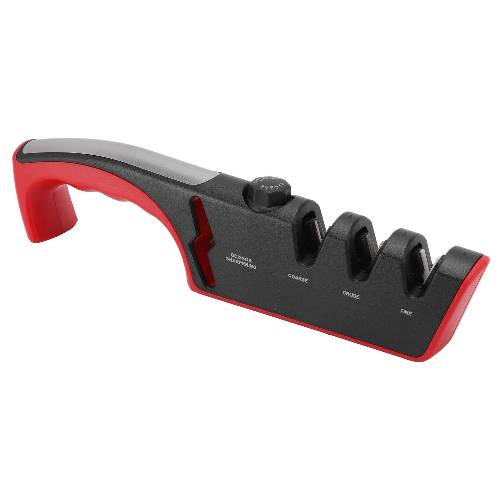 

Knife Sharpener Diamond Black Ergonomic Multifunctional Adjustable 3 Stages Kitchen Tool