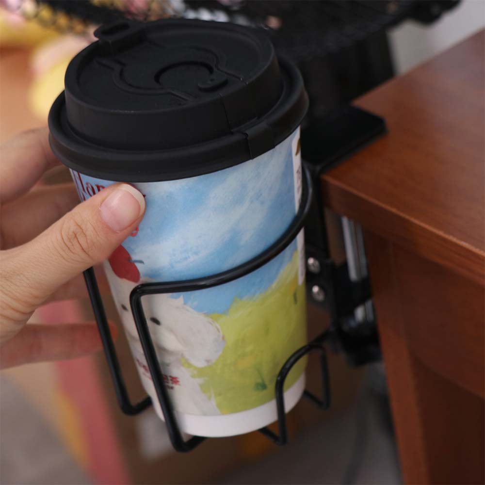 Horizontal Vertical Mount Water Bottle Storage Tray Universal Desktop Mug Rack Home