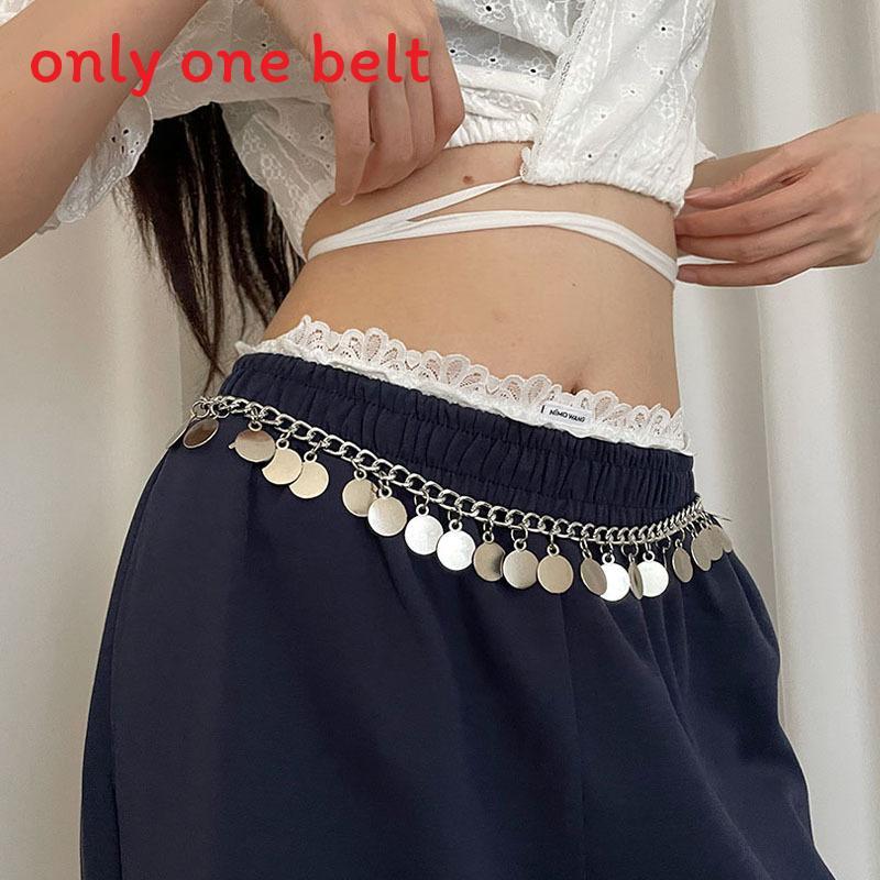 

Metallic Tassel Waist Chain For Women With Ethnic Pendant Summer Fashion Accessory серебряный