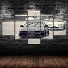 Toyota Supra MK3 Drift Cars Canvas 5 Piece Five Panel Print Modern Wall Art Poster Picture Home Decor Gift For Him For Her