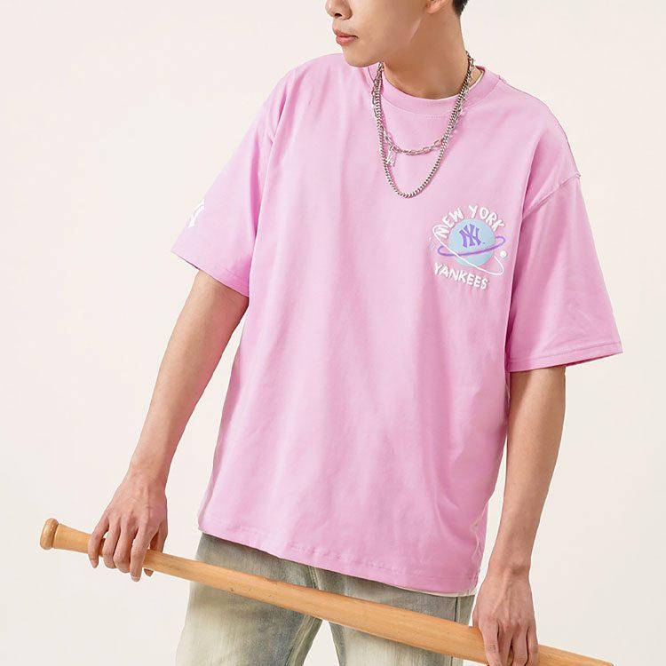 MLB New York Yankees T Shirt Unisex Pink 3ATSL4023-50PKS