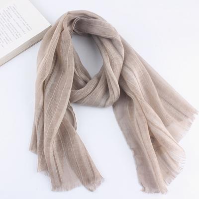 Cotton and Linen Scarf for Women Solid Color Thin Silk Scarf for Autumn and Winter Warm Neck Protection Scarf Shawl Short Neck Scarf