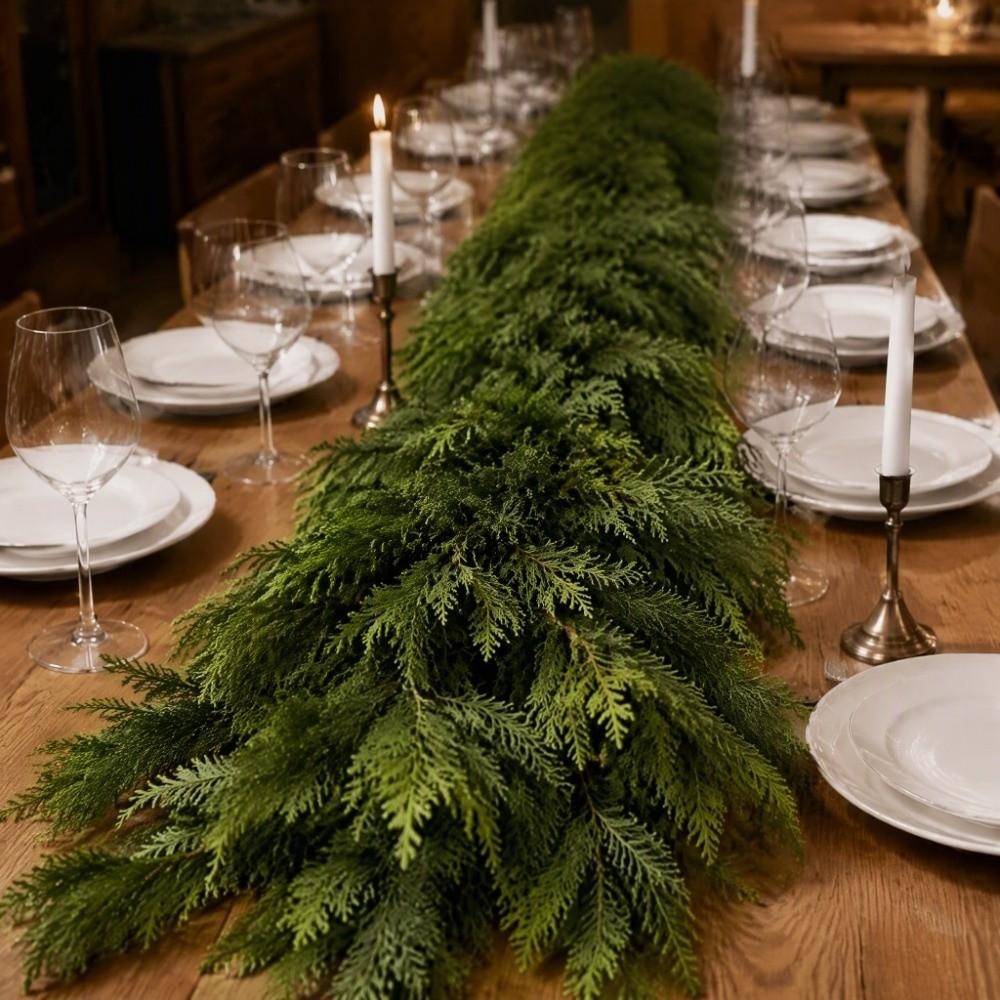 Real Touch Artificial Norfolk Pine Garland 2.7M Artificial Pine Tree Decor  Outdoor